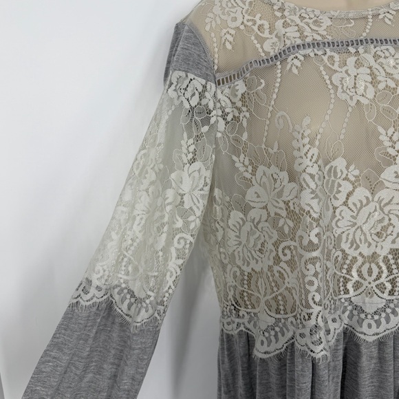 Venus Lace Boho Peplum Top Long Sleeve M Angelcore Fairy Dainty Cottagecore - Picture 6 of 12